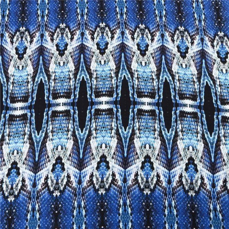 Штампана свилена дупла жоржета тканина